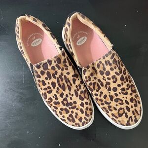 Dr. Scholl's Women's Tan and Black Leopard Sneakers